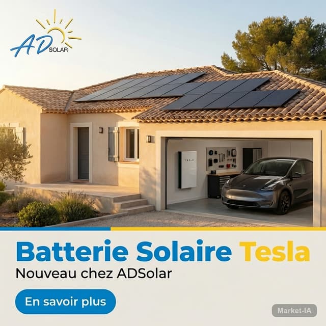 Publicité AdSolar Tesla créée avec l'IA